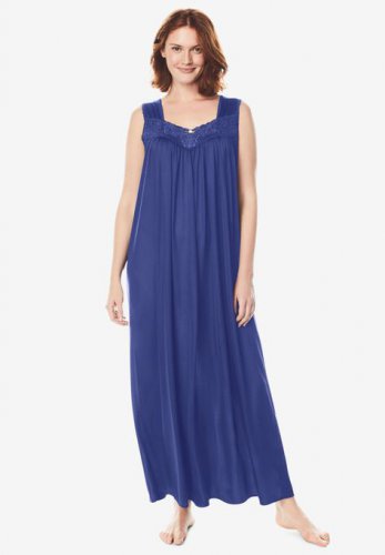 Long Tricot Knit Nightgown - Only Necessities