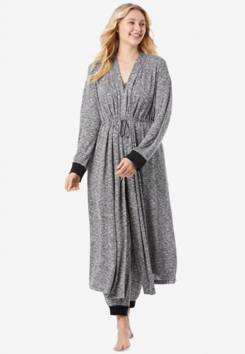 Marled Long Duster Robe - Dreams & Co.