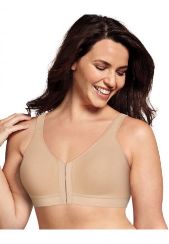 18 Hour Cotton Comfort Front & Back Close, Easy On & Easy Off Bra US400C - Playtex