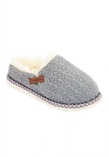 Textured Knit Clog Slipper With Fur Lining Slippers - GaaHuu
