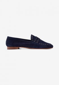 Studded Suede Loafers - ellos