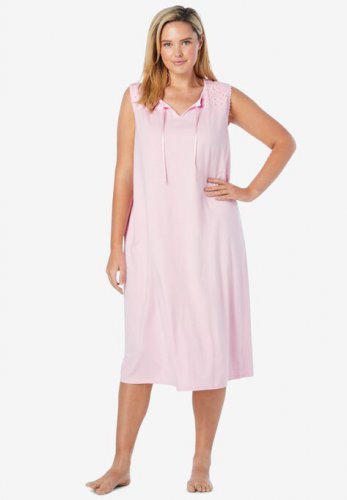 Sleeveless Eyelet Gown - Dreams & Co.