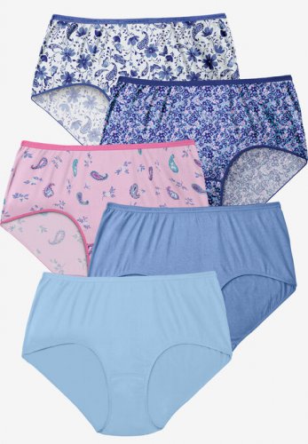 5-Pack Pure Cotton Full-Cut Brief - Comfort Choice
