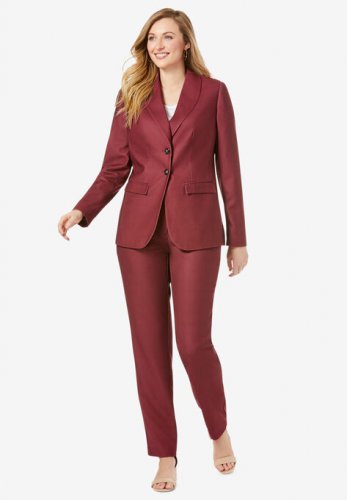 Single Breasted Pant Suit - Jessica London
