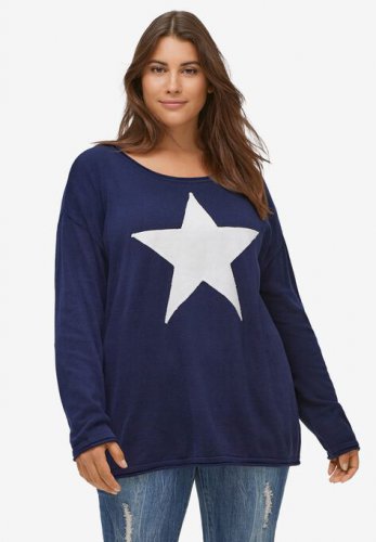 Star Applique Sweater - ellos