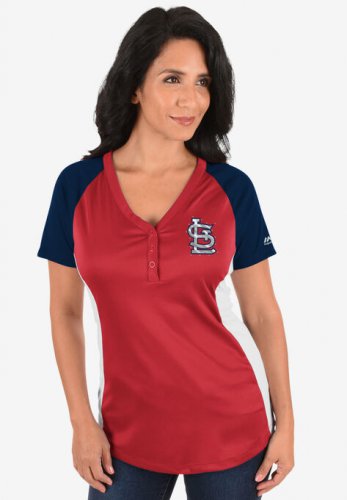 Cardinals Three-Button T-Shirt - MLB