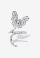 Platinum-Plated Cubic Zirconia Butterfly Ring - PalmBeach Jewelry