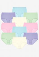 10-Pack Pure Cotton Full-Cut Brief - Comfort Choice