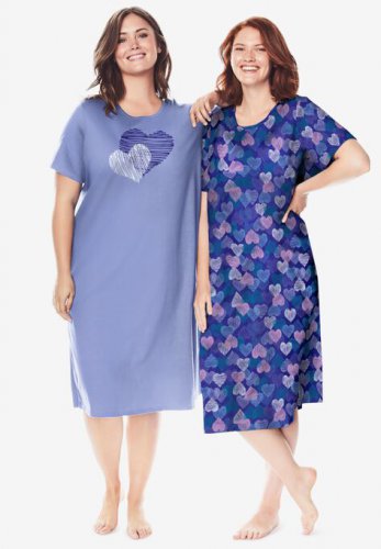 2-Pack Long Sleepshirts - Dreams & Co.