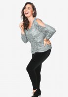 Cold-Shoulder Sequin Tunic - Roaman's