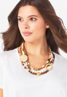 Beaded Layered Necklace - Roaman's