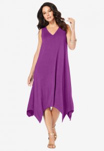 Sleeveless Swing Dress - Roaman's