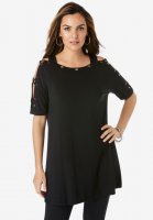 Grommet-Detailed Ultra Femme Tunic - Roaman's