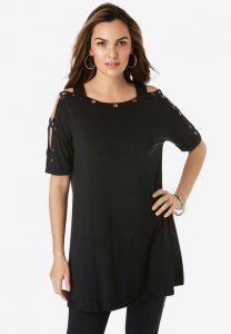 Grommet-Detailed Ultra Femme Tunic - Roaman's