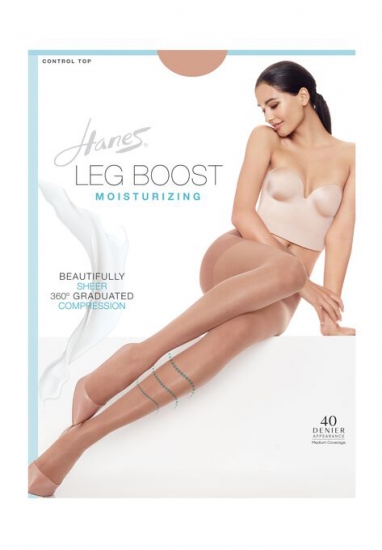 Silk Reflections Leg Boost Moisturizing Hosiery - Hanes - Click Image to Close