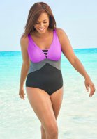 Colorblock V-Neck One Piece - Swim 365