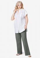 Linen Blend Drawstring Pants - ellos