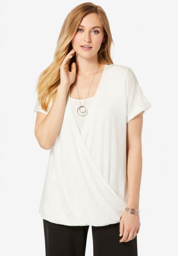 Surplice Wrap Top - Jessica London