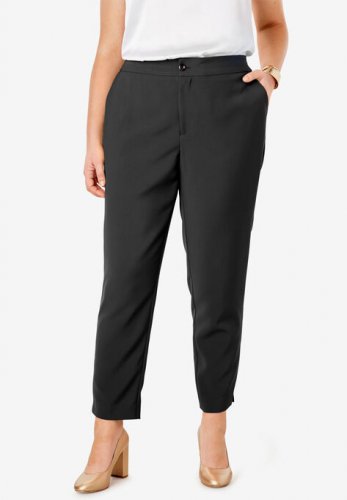 Tummy Control Bi-Stretch Ankle Pant - Jessica London