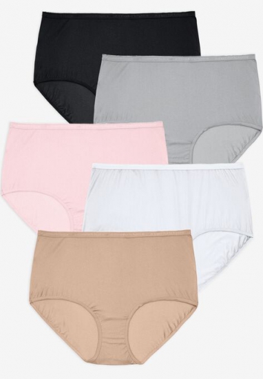 5-Pack Nylon Full-Cut Brief - Comfort Choice - Click Image to Close