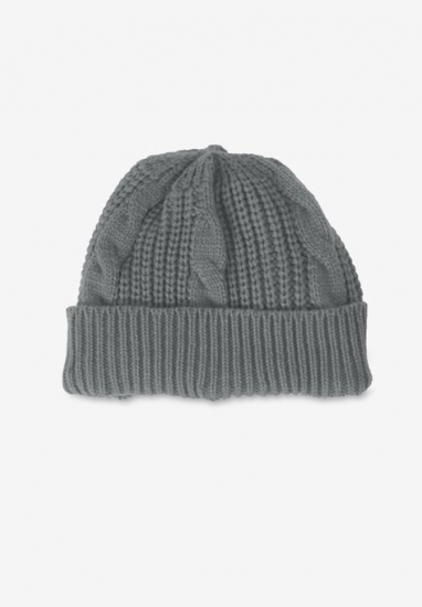 Cable Knit Beanie - Roaman's - Click Image to Close
