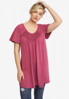 Smocked Scoop-Neck Tunic - ellos