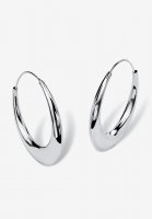 Sterling Silver Polished Hoop Earrings (47mm) - PalmBeach Jewelry