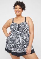 Safari Swirl Swimdress - Catherines