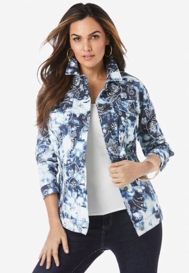 Embellished Boyfriend Jacket - Roaman's - Click Image to Close