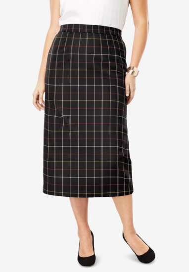 Wool-Blend Midi Skirt - Jessica London - Click Image to Close