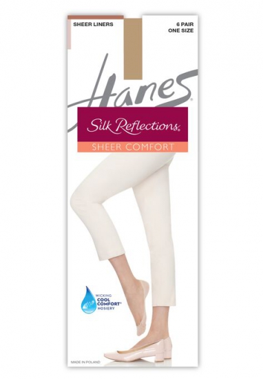 Silk Reflections Sheer Liners 6-Pack - Hanes - Click Image to Close