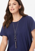 Chain Tassel Pendant Necklace - Roaman's