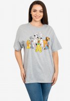 Disney Dogs Gray Short Sleeve T-Shirt 101 Dalmations Pluto - Disney