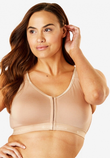 Comfort Strap Front-Close Wireless Bra - Comfort Choice - Click Image to Close