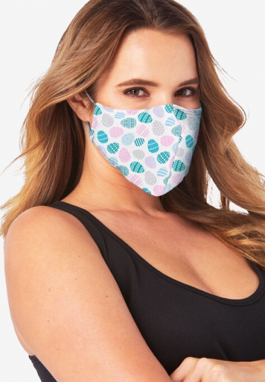 Women's Two-Layer Reusable Face Mask - Roaman's - Click Image to Close