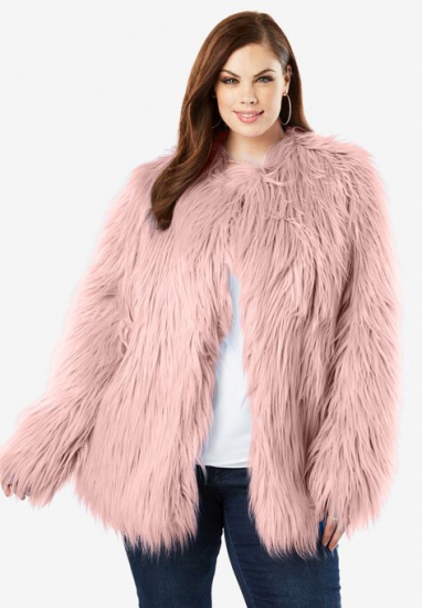 Faux-Fur Jacket - Roaman's - Click Image to Close