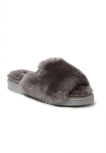 Cairns Shearling Slide Slippers - Dearfoams