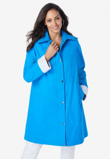 A-Line Hooded Raincoat - Jessica London - Click Image to Close