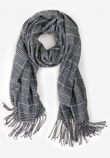 Fringe Trim Scarf - ellos - Click Image to Close