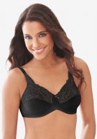 Lilyette Lace-Trim Tailored Minimizer Bra LY0428 - Bali