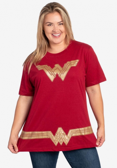 DC Comics Wonder Woman Logo & Belt T-Shirt - DC Comics - Click Image to Close