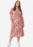 Button-Front Flounce Hem Dress - ellos