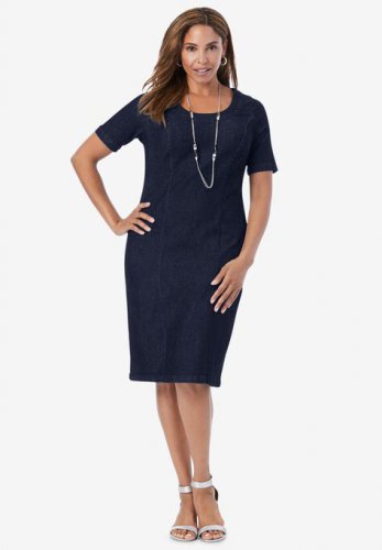 Denim Sheath Dress - Jessica London