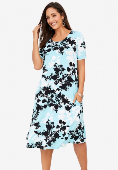 A-Line Jersey Dress - Jessica London - Click Image to Close