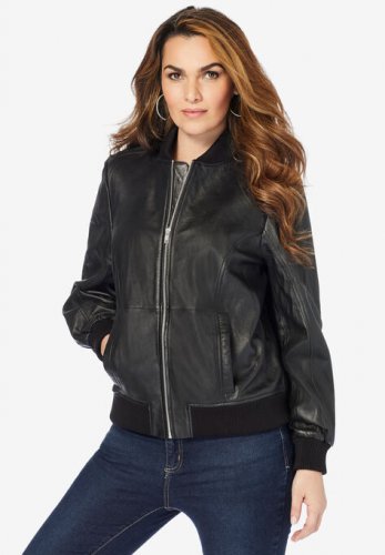 Classic Leather Bomber - Roaman's