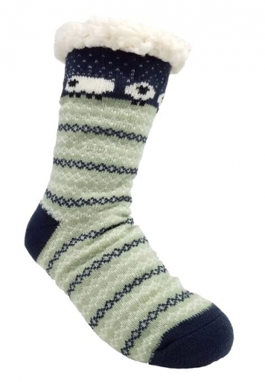 Sheep Fairisle Slipper Sock Slipper Socks - GaaHuu - Click Image to Close