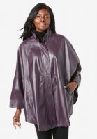 Leather Poncho - Jessica London