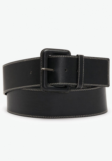 Topstitched Belt - Roaman's - Click Image to Close