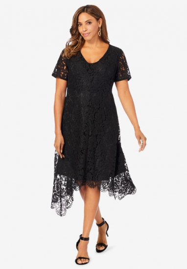 Lace Handkerchief Dress - Jessica London - Click Image to Close