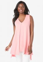 Sleeveless Knit Flyaway Tunic - Jessica London